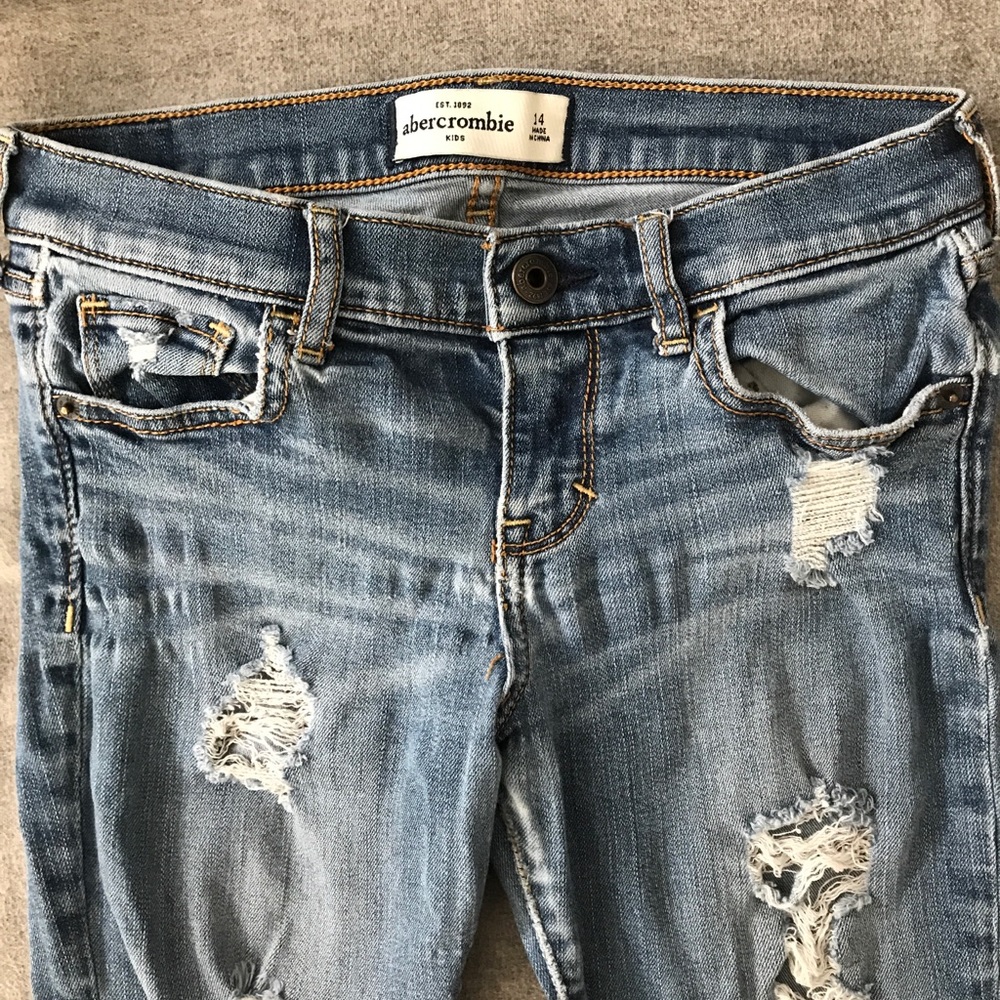 Abercrombie distressed skinny jeans